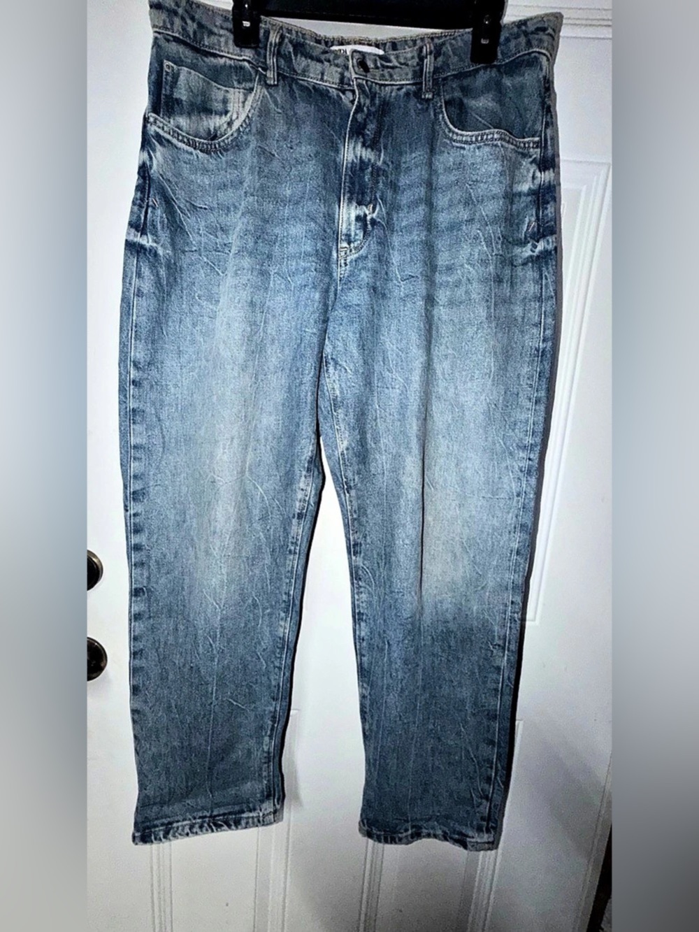 Zara Straight Leg Jeans Blue Waist 42